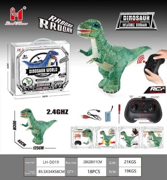 Lead Honor || Dinosaur World || Dinosaur Remote Control Inflatable  Dinosaur 2.4GHZ || Item No:LH-D019